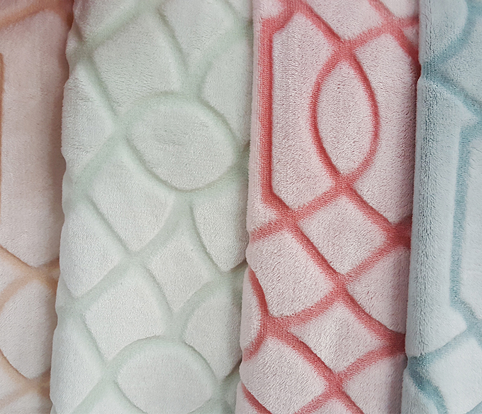 珊瑚、法蘭絨背印、剪花系列